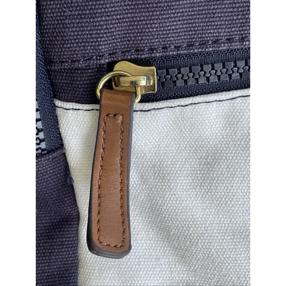Tommy Hilfiger Sturdy Canvas Backpack Flag Motif Preppy Small Laptop Compatible